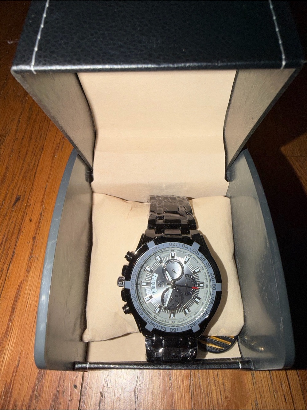 Men's Black Curren 8023 quartz Chronograph Watch